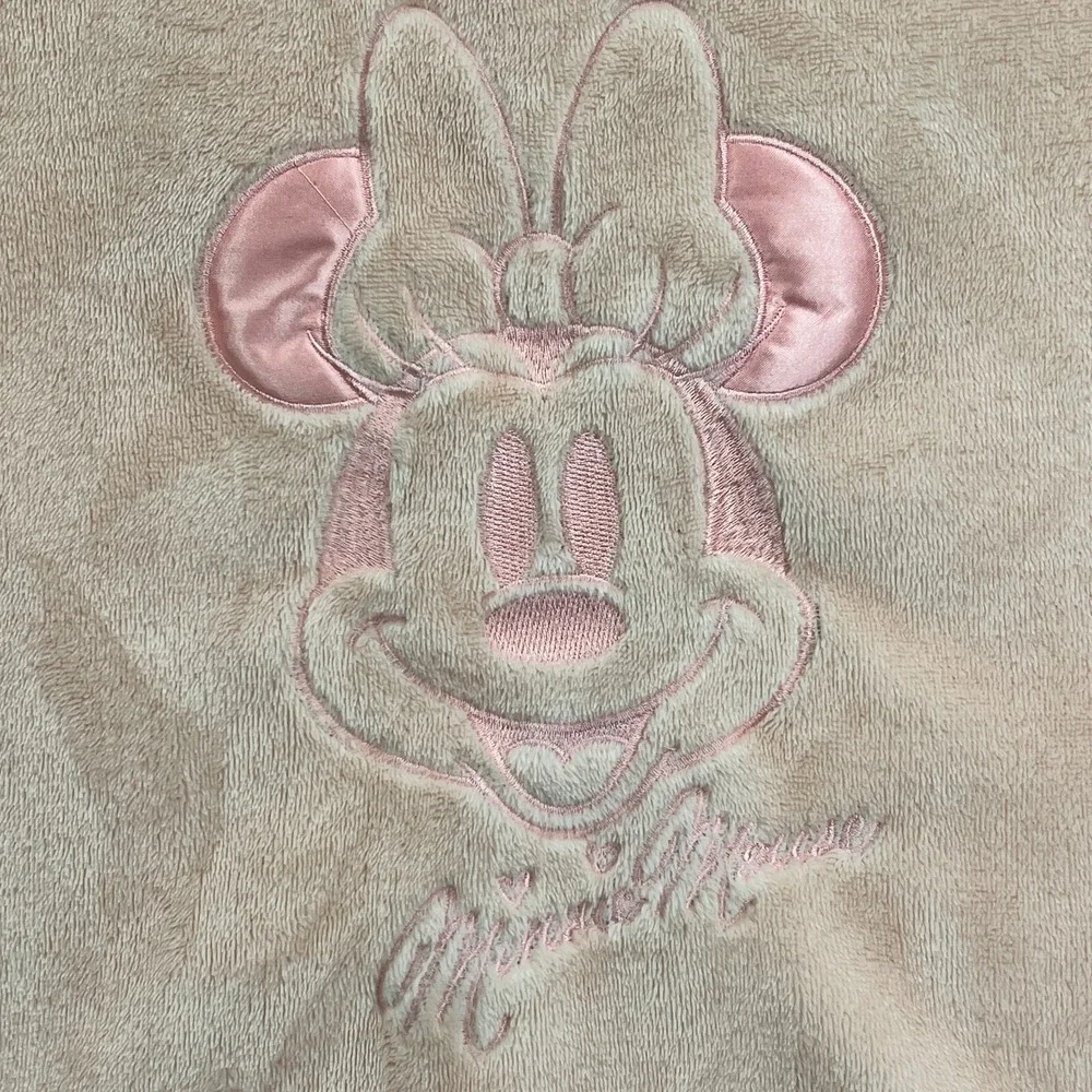 Disney Junior Minnie Teddy Pink Embroidered Sequins Bow Faux Fur Soft Medium